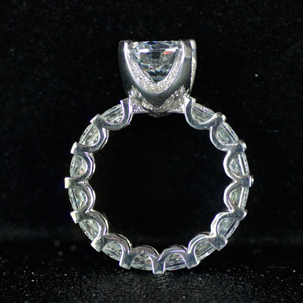 NEW 925 STERLING SILVER DIAMOND ENGAGEMENT RING - Picture 5 of 6